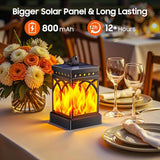 KOOPER 4 Pack Solar Lanterns Outdoor Waterproof, Upgraded Flickering Flame Modes + Constant Modes Hanging Solar Lantern Lights for Outside, Lanterns Decorative Outdoor for Garden Table Yard Tree Decor