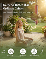 Cesun Wind Chimes for Outside Deep Tone, Heavy Duty Wind Bell Deep Resonance Serenity Bell Outdoor Clearance, Relaxing Sound Helps You Find The Peace of Your Mind, 24 Inch