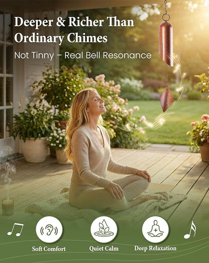 Cesun Wind Chimes for Outside Deep Tone, Heavy Duty Wind Bell Deep Resonance Serenity Bell Outdoor Clearance, Relaxing Sound Helps You Find The Peace of Your Mind, 24 Inch