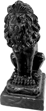EMSCO Group Guardian Lion Statue, Black Polyethylene, Outdoor Garden Decor