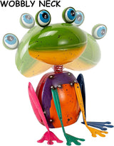 Frog Garden Decor Metal Yard Art Rustproof Garden Statues Outdoor Figurines for Patio Porch Lawn Gardening Gifts