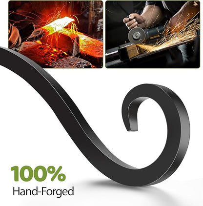 BOLITE Plant Hangers Outdoor Indoor, 12 Inch Wall Plant Hooks, Metal Bird Feeder Hanger for Hummingbird Feeders, Planters, Lanterns, Wind Chimes, Home Decor, 2 Pack, Black, Gifts for Women Men