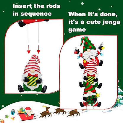 3 Pack Metal Christmas Yard Signs Decor for Multiple Stacked, Christmas Yard Stakes with Gnomes Fall Yard Decor for Outside Garden Yard Lawn Porch