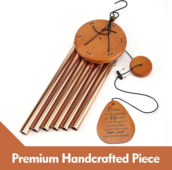 AMBOBE Retirement Gift for Woman Men, 32" Wind Chimes Retirement Gifts, Happy Retirement Gifts for Women Coworker Boss Teachers Nurses Friends, Going Away Farewell Gift Ideas Retirement Decorations