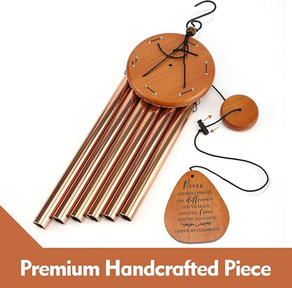 AMBOBE Retirement Gift for Woman Men, 32" Wind Chimes Retirement Gifts, Happy Retirement Gifts for Women Coworker Boss Teachers Nurses Friends, Going Away Farewell Gift Ideas Retirement Decorations