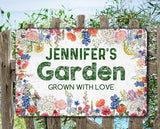 Personalized Metal Signs with Name Made in USA Custom Vintage Garden Sign Waterproof Vintage Decorative Metal Print for Wall Decor Customized Home Garden Ideas Gifts Artwork Prints for Yard Ourdoor