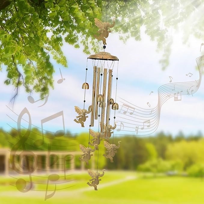 Elephants Wind Chimes for Outside,42“ Metal Wind Chime for Indoor Ourdoor Garden Yard Patio Home Porch Elephant Decor, Memorial Windchimes House Warming Birthday,Elephant Gifts for Women