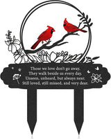 Personalized Cemetery Memorial Metal Stakes, Cardinals Memorial Grave Markers,Graden Decorations for Loss of Mother Father, Outdoor Sympathy Decor Gift