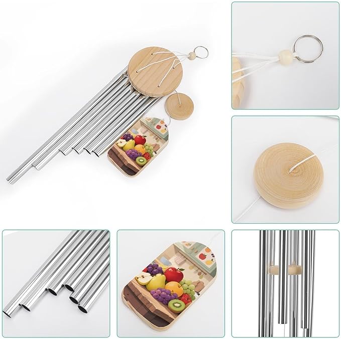 Wind Chimes for Outside Metal Wind Chimes Colorful Fruits Garden Backyard and Patio Decoration