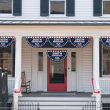 8Pcs 1.5x3 Ft 250th Anniversary USA Flag Bunting 1776-2026 Birthday Fan Flag Decoration Patriotic Stars 250 Years Anniversary Yard Signs for 4th of July Memorial Day Indoor Outdoor Porch Hanging Decor