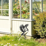 SUPERDANT Metal Crane Garden Decor for Outside Zen Bird Yard Stakes for Decorations Outdoor Statues Iron Art Stake Decorative Silhouette Lawn Ornament Patio Porch Farmhouse Decoration Gifts