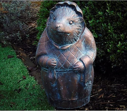 Beatrix Potter Ornament Set, Peter Rabbit, Jemima Puddle-Duck, Mrs Tiggy-Winkle, Benjamin Bunny, Hand Cast Stone Garden Statue Ornament, Outdoor Easter Decorations (Complete Set)