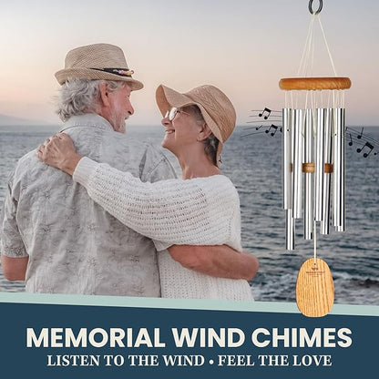 Woodstock Wind Chimes for Outside, Garden, Patio, Porch and Outdoor Decor (17") Gregorian Chimes Soprano Silver Wind Chime (GSS)