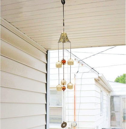 Banfeng Lucky Wind Chimes Feng Shui Bell for Good Luck Home Garden Patio Hanging Decoration Gift (6 Bells)