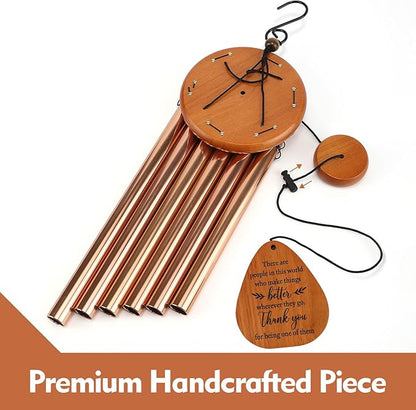 Thank You Gifts for Women Men, Appreciation Gifts for Coworkers Employees Teachers Nurses, 32" Wind Chime Gift with Gift Box & Card for Retirement Farewell Work Anniversary Thanksgiving