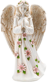 Angel Statue for Garden - 9.65 inches Guardian Solar Outdoor Statue, Praying Anel Statues Gardening Gifts for Mom Grandma Lawn Ornaments Figurines for Outdoor Decor