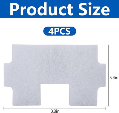 Adnee 4 Pcs Pond Waterfall Spillway Filter Pad, 8 Inch Pre-Cut Waterfall Box Filter Pad, Reusable Pond Filter Replacement Mat to Maintain Water Quality,Only Filter Pads
