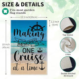 Making Memories One Cruise At A Time Welcome Garden Flag Gifts, Double Sided Beach Indoor Outdoor Decor Yard Flags, Cruise Vacation Gifts, Cruises Door Decoration Flag, Roving Lovers Present