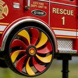 Fire Truck Garden Wind Spinner, Decorative Fire Truck Wind Spinner Outdoor Garden Art, Yard Decor Outdoor/Indoor Decoration, Dynamic Art Hanging Sculpture, for Women, Mom, Men, Dad
