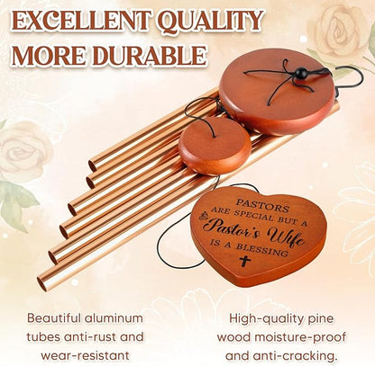 Pastor's Wife Appreciation Gifts, Thank You Gift Wind Chimes, Religious,Christian,Birthday,Christmas,Appreciation Day Gifts Presents for Pastor Wife