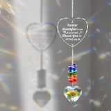 Crystal Heart Suncatcher with Engraved Thank You Message, Window Hanging Crystal Prism Sun Catcher Rainbow Maker, Appreciation Gratitude Gifts for Women Men Teacher Nurse Coworker