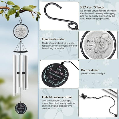 Gifts for Mom from Daughter Son Kids,Birthday Gifts for Mom, Perfect Present for Mothers of All Ages, 36” Outdoor Wind Chimes
