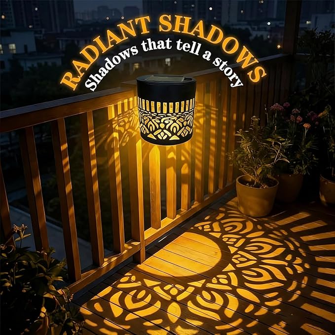 Decorative Solar Mandala Lights,2026 New Solar Mandala Lights Outdoor,Mandala Theme Waterproof Fence Light for Garden Post Patio Backyard Yard Decor(2Pack)