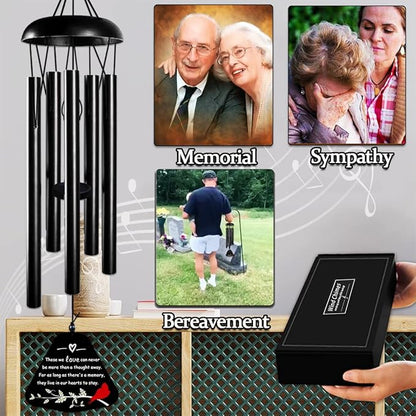 Sympathy Wind Chimes for Loss of Loved One, 30'' Cardinal Wind Chimes for Outside, Bereavement Gift in Memory of Loved One, Memorial Gifts for Loss of Mother Father Condolence Remembrance