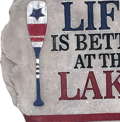 Spoontiques - Garden Décor - Lake Stepping Stone - Decorative Stone for Garden