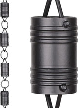 RainChains Pacific Six Spheres Rain Chain 8.5ft Black Aluminum Rain Chains for Outside Modern Decorative Gutter Chain.