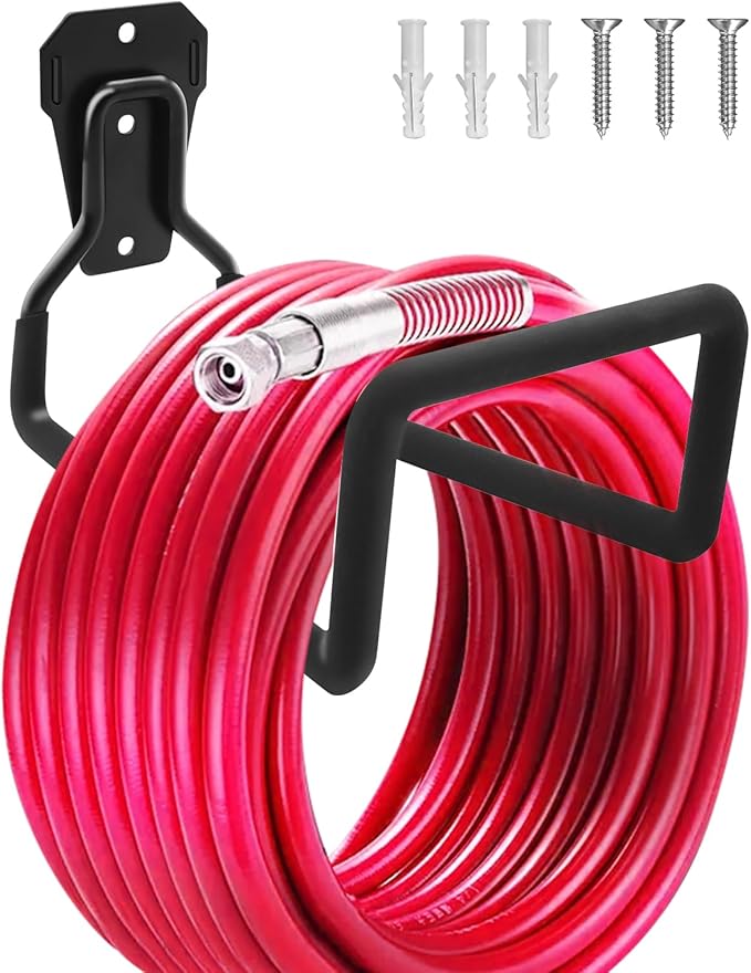 Heavy Duty wall Hooks, Garage Tool Hooks, Bicycle wall Hangers, Garden Tool Hooks, Hose Hooks, Suitable for Hanging Gardening Tools, ladders, Hoses, Bicycles, and Other Items(1 Black)