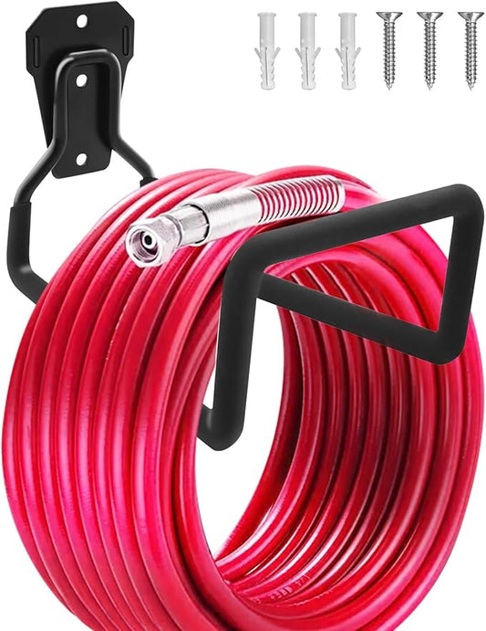 Heavy Duty wall Hooks, Garage Tool Hooks, Bicycle wall Hangers, Garden Tool Hooks, Hose Hooks, Suitable for Hanging Gardening Tools, ladders, Hoses, Bicycles, and Other Items(1 Black)