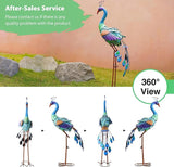 Goodeco 33.5 Inch Metal Peacock Garden Decor - Stunning Decorations for Home Yard Art, Ideal Peacock Gifts for Women & Ornamental Delight