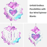 8 Inch Sublimation Wind Spinner, 3D Aluminum Metal Wind Spinner with Hook, Indoor Yard Garden Hanging Decoration, Weather Resistant Rotating Spiral Ornament, Winged Galaxy Heart