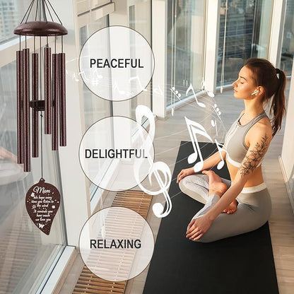 Gifts for Mom, Moms Wind Chimes, Christmas Best Gift for Mom, Mother Birthday Gift from Daughter Son, Love Reminder Gifts for Birthday Thanksgiving Mother's Day，32in