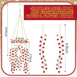 Suncalla 3 Pcs Crystal Suncatcher for Window Hanging Christmas Red Berry Crystal Sun Catcher Indoor Window Glass Wind Chimes Home Garden Decor Making Rainbow Xmas Gifts