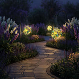 2 Pack Hummingbird Solar Lights Outdoor Hanging Lantern with Handle, Solar Powered Hummingbird Garden Decor for Outside Patio Yard Porch Pathway Hummingbird Gifts for Women (Warm White LED Lights)