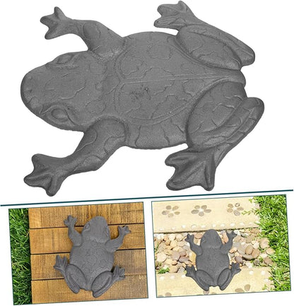 Yardwe Stepping Stones for Frog Stepping Iron Garden Frog Statue Decor Outdoor Garden Ornament