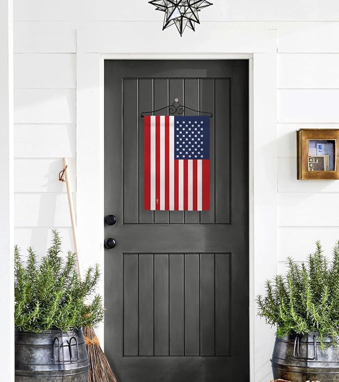 Flag Hanger For Wall Hanging Scroll Post Banner Rod Tapestry Display Accessory Delux Metal Door Sign Inddor Kitchen Room Decor AccentOutdoor House Yard Classroom Office Poster Home Decorations Gifts