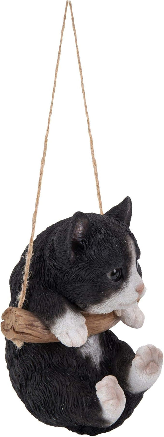 HI-LINE Hanging Kitten Outdoor Garden Statue - 5.5"