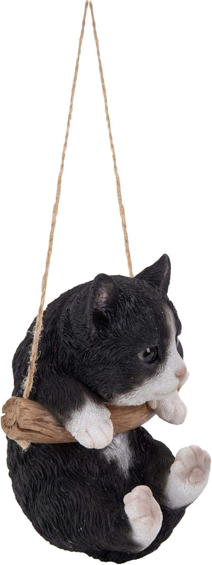 HI-LINE Hanging Kitten Outdoor Garden Statue - 5.5"