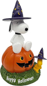 Peanuts® Snoopy and Woodstock on Jack-o-Lantern 8" Garden Statue