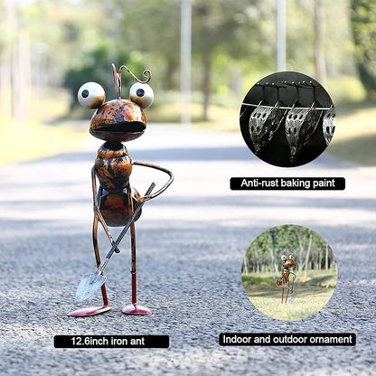 Tooarts Metal Ant Garden Decor Sculpture Home Patio Lawn Yard Indoor Outdoor Statue Ornament
