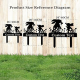Personalized Metal Custom Garden Sculptures Statues, Yard Art,Shed, Flowerbed Decoration, Outdoor Decor, Animal Stake Pack, Cat Kitty Rabbit Bunny Dog Puppy Flower Metal Signs (Rabbit A)
