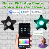 Outdoor Ground & Underwater Pond Lights 47ft - RGB Music Sync, IP68 Waterproof DIY Scene Modes, Works with Alexa Google Assistant, Safe 12V Low-Voltage Path Lights for Garden Patio Pool Wedding Party