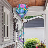 Colorful Hydrangea Spring Hot Air Balloon Wind Twister 54" x 12" Briarwood Lane