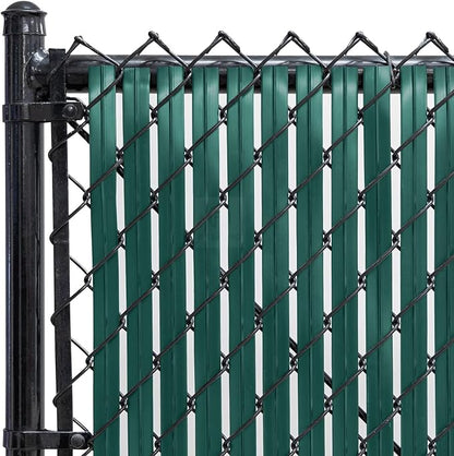 Chain Link Fence Privacy Blade Slates with Bottom Lock 4x10 Ft Green for Gardening, Privacy, Outdoor Wall, Balcony, Patio, Yard, Safety Fence Screen Cover for Dog, Cat, Pet Hedge Slats