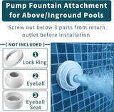 Klleyna Swimming Pool Fountain for Above & In-Ground Pools, Pool Waterfall Water Cooler Sprinkler Sprayer Summer Party Decor (F-Single White)