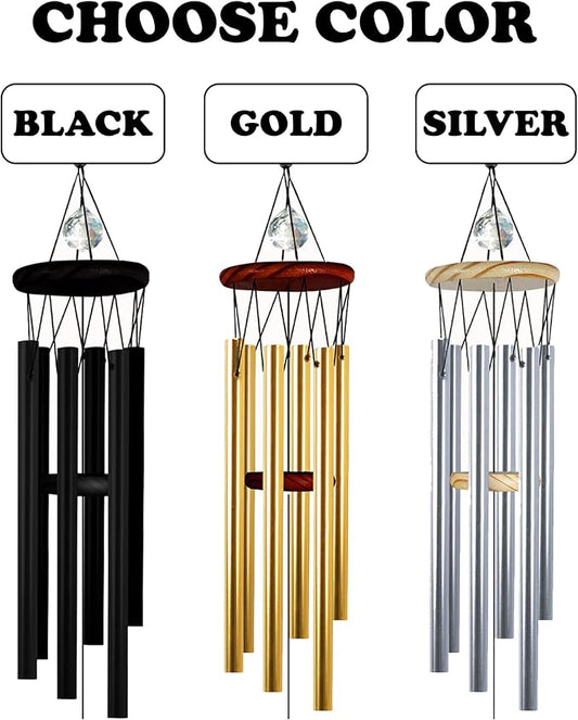 Sympathy Wind Chimes Crystal Memorial with Suncatcher Custom Ornament Gift for Loss of Loved One Mom Dad Grandma Grandpa Friend Bereavement Condolence Keepsake in Memory Window Grave Hanging Decor