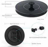 Solar Fountain Pump Bird Bath, 3W Floating Powered Water, Outdoor Panel for Garden, Pond, Pool, Decor & Tools